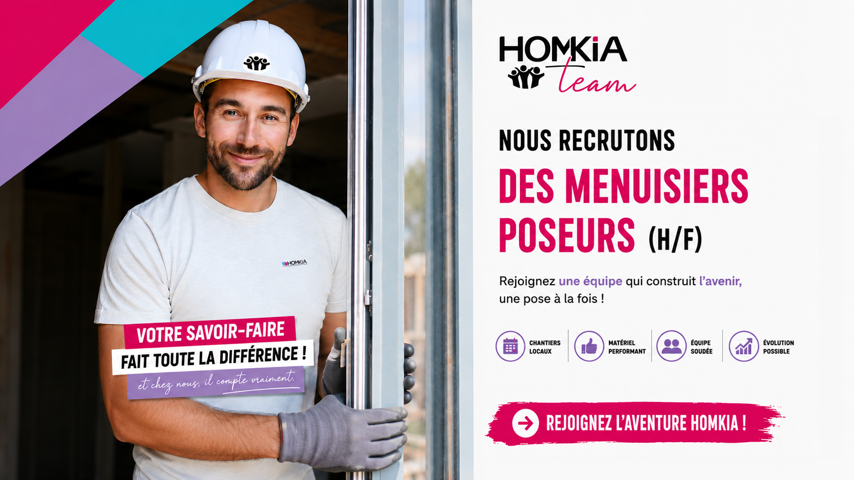MENUISIER POSEUR (H/F) - Coignières (78)